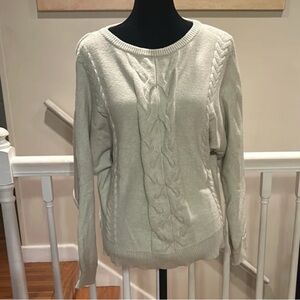 Philosophy Cream Cable Knit Sweater